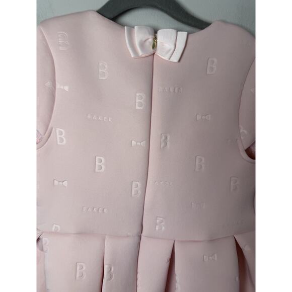 Baker by Ted Baker Pleated Scuba Dress Pink Girls Sz 8 $87 NWT - Picture 13 of 16